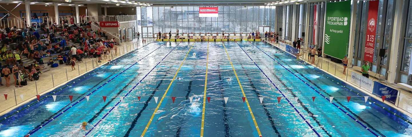 Pool von oben in Bad Canstatt